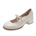 Vintage Bow Mary Jane Shoes Women